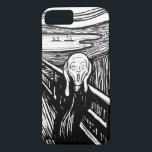 Coque iPhone 8/7 Le cri d'Edvard Munch<br><div class="desc">Le Cri d'Edvard Munch lithographie d'art en noir et blanc : expressionnisme art moderne expressionniste célèbre</div>