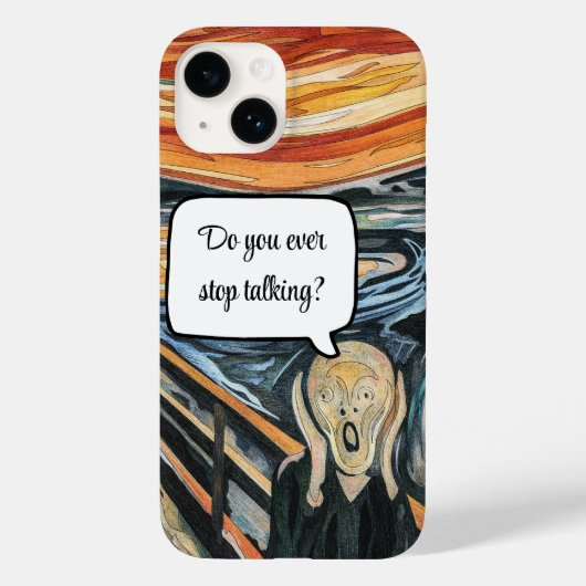 Coques Case-Mate iPhone Le cri d'Edvard Munch Funny Speech Bubble (Verso)
