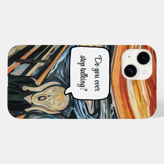 Coques Case-Mate iPhone Le cri d'Edvard Munch Funny Speech Bubble (Verso (horizontal))