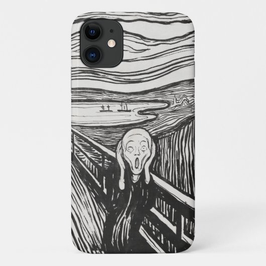 Coques Case-Mate iPhone Le Cri d'Edvard Munch Noir et Blanc (Dos)