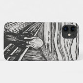 Coques Case-Mate iPhone Le Cri d'Edvard Munch Noir et Blanc (Dos (Horizontal))