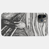 Coques Case-Mate iPhone Le Cri d'Edvard Munch Noir et Blanc (Dos (Horizontal))