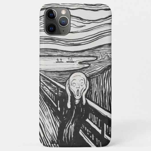 Coques Case-Mate iPhone Le Cri d'Edvard Munch Noir et Blanc (Dos)