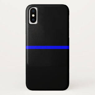 Coques Pour iPhone Le Décor Symbolique De Ligne Bleue Mince