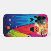 Coques Case-Mate iPhone Le design de la fête d'Halloween de Neon Ghosts (Dos (Horizontal))