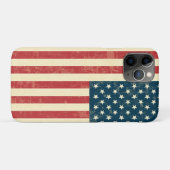 Coques Case-Mate iPhone Le drapeau américain âgé s'est fané (Dos (Horizontal))