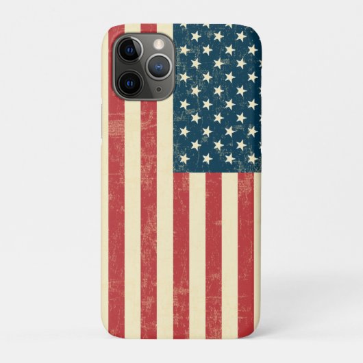 Coques Case-Mate iPhone Le drapeau américain âgé s'est fané (Dos)