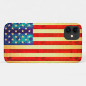 Coques Case-Mate iPhone Le drapeau américain de l'argent (Dos (Horizontal))