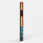 Coques Case-Mate iPhone Le drapeau américain de l'argent (Dos/Droite)