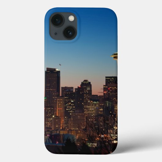 Coques Case-Mate iPhone Le drapeau américain vole entre la lune en hausse (Verso)