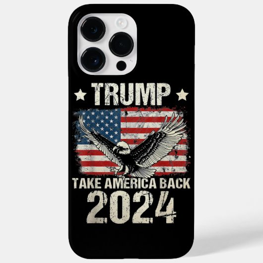 Coques Case-Mate iPhone Le drapeau de Trump 2024 reprend l'Amérique hommes (Verso)