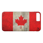 Coques Case-Mate iPhone Le drapeau du Canada à Grunge (Dos (Horizontal))