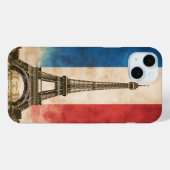 Coques Case-Mate iPhone Le drapeau français et la Tour Eiffel (Verso (horizontal))