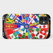 Coques Case-Mate iPhone le drapeau mondial fléchettes de jeu de plateau ta (Dos (Horizontal))