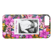 Coques Case-Mate iPhone Le feuille et les fleurs tropicaux | ajoutent (Dos (Horizontal))
