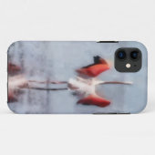Coques Case-Mate iPhone Le Flamant rose rose en aquarelle (Dos (Horizontal))