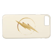 Coques Case-Mate iPhone Le Flash | Emblème de la poitrine jaune (Dos (Horizontal))