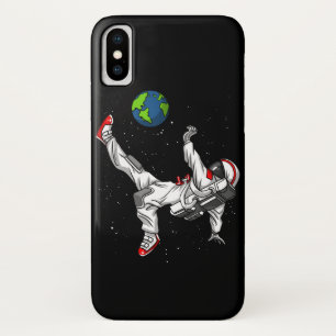 Case-Mate iPhone Case Le football du football d'astronaute de l'espace