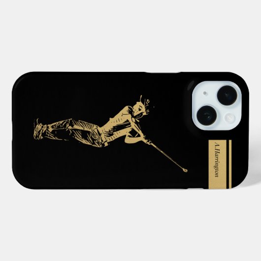 Coques Case-Mate iPhone Le golfeur (Verso (horizontal))