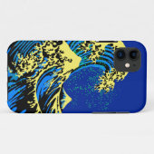Coques Case-Mate iPhone Le Grand Hokusai Wave de Blue Yellow (Dos (Horizontal))