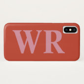 Coques Case-Mate iPhone Le grand monogramme marque avec des lettres le (Dos (Horizontal))