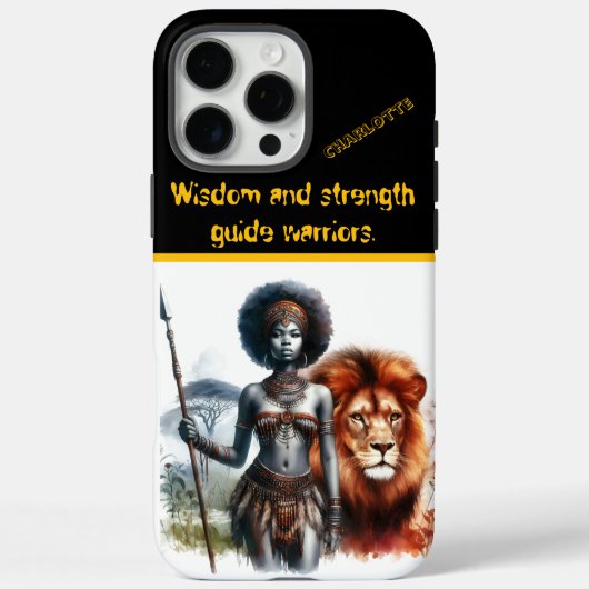 Coques Case-Mate iPhone Le guerrier est fier d'un lion (Verso)