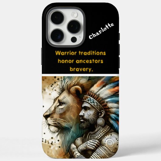 Coques Case-Mate iPhone Le guerrier est fier d'un lion (Verso)