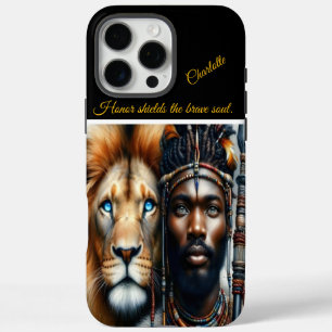 Coques iPhone 16 Pro Max Le guerrier et le lion s'unissent en force.