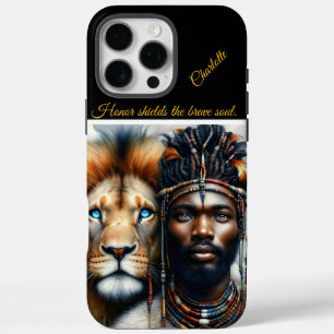Coques iPhone 16 Pro Max Le guerrier et le lion s'unissent en force.