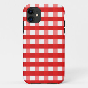 Coques Pour iPhone Le guingan rouge assez chic a vérifié le motif d