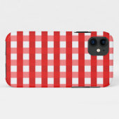 Coques Case-Mate iPhone Le guingan rouge assez chic a vérifié le motif de (Dos (Horizontal))