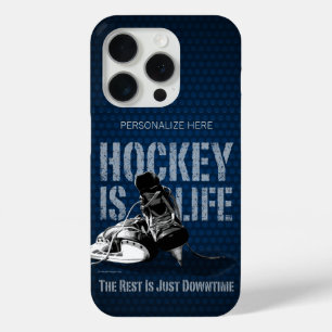 Coque iPhone 15 Pro Le hockey c'est la vie