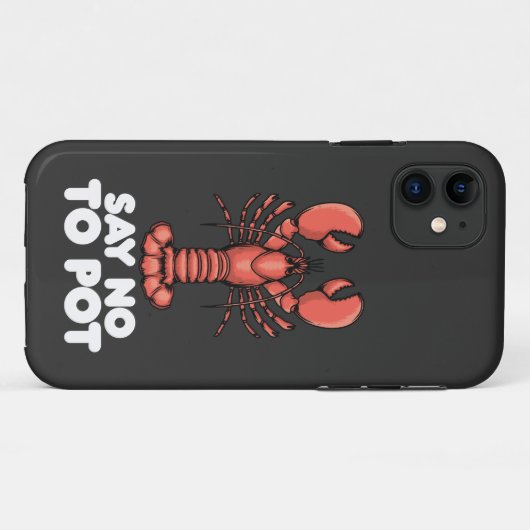 Coques Case-Mate iPhone Le Homard Dit Non Au Pot (Dos (Horizontal))