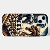 Coques Case-Mate iPhone Le jeu des chevaliers - les échecs rencontre l'ima (Verso (horizontal))