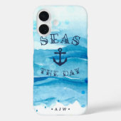 Coques Case-Mate iPhone Le Jour des mers | Monogramme (Verso)