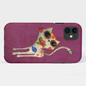 Coques Case-Mate iPhone Le jour du chat mignon blanc mort (Dos (Horizontal))