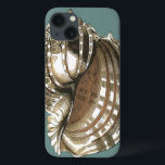 Etui iPhone 13 Le joyau de l'océan<br><div class="desc">Un des plus beaux joyaux de l'océan est dans cette image. Trouvez cette grande coquille de Conch dans cette pièce encadrée d'art moderne. Cette grande image de coquille de Conch a un arrière - plan turquoise, sépia et coquille blanche. Détendez-vous avec cette grande oeuvre d'art naturel.</div>