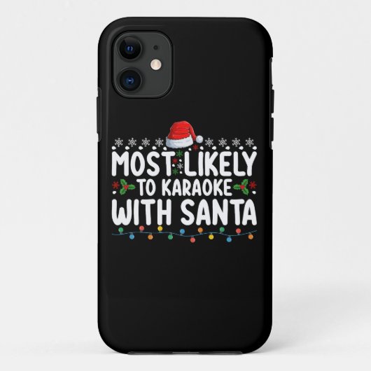 Coques Case-Mate iPhone Le Karaoké Avec Noël Père Noël (Dos)