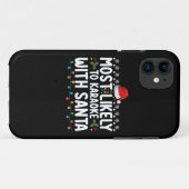 Coques Case-Mate iPhone Le Karaoké Avec Noël Père Noël (Dos (Horizontal))