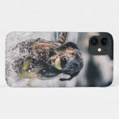 Coques Case-Mate iPhone Le Labrador Noir Joue Dans L'Eau (Dos (Horizontal))