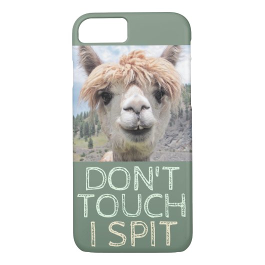 Coques Case-Mate iPhone Le lama drôle d'alpaga ne me touchent pas crachent (Dos)