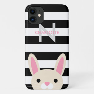 Coques Pour iPhone Le lapin curieux   barre le monogramme de  