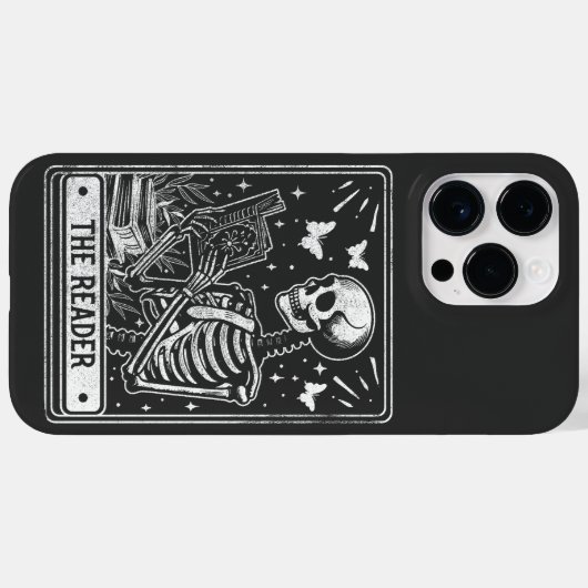 Coques Case-Mate iPhone Le lecteur Skeleton Lecture Bolover Halloween (Verso (horizontal))