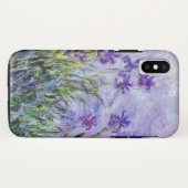 Coques Case-Mate iPhone Le lilas de Claude Monet irise le bleu floral (Dos (Horizontal))
