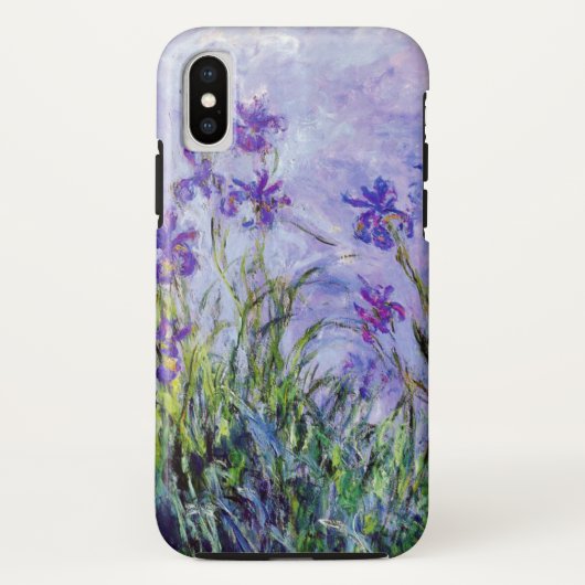 Coques Case-Mate iPhone Le lilas de Claude Monet irise le bleu floral (Dos)