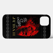 Coques Case-Mate iPhone Le Lion de Juda Black Red Gold Christian (Verso (horizontal))
