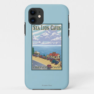 Coque Case-Mate Pour iPhone Le lion d'OregonSea foudroie l'affiche de Vintage