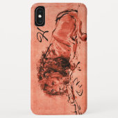 Coques Case-Mate iPhone LE LION DU CAP ALLONGÉ, Rose, Monogramme Noir (Dos)
