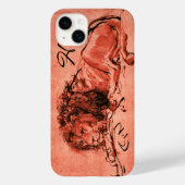 Coques Case-Mate iPhone LE LION DU CAP MENANT VERS LE BAS, Rose, Monogramm (Verso)