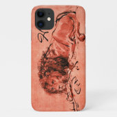 Coques Case-Mate iPhone LE LION DU CAP MENANT VERS LE BAS, Rose, Monogramm (Dos)